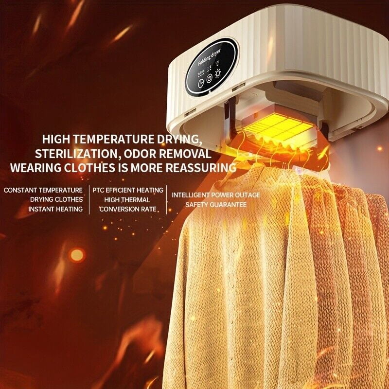 Topchances 110V Yellow Electric Folding Dryer