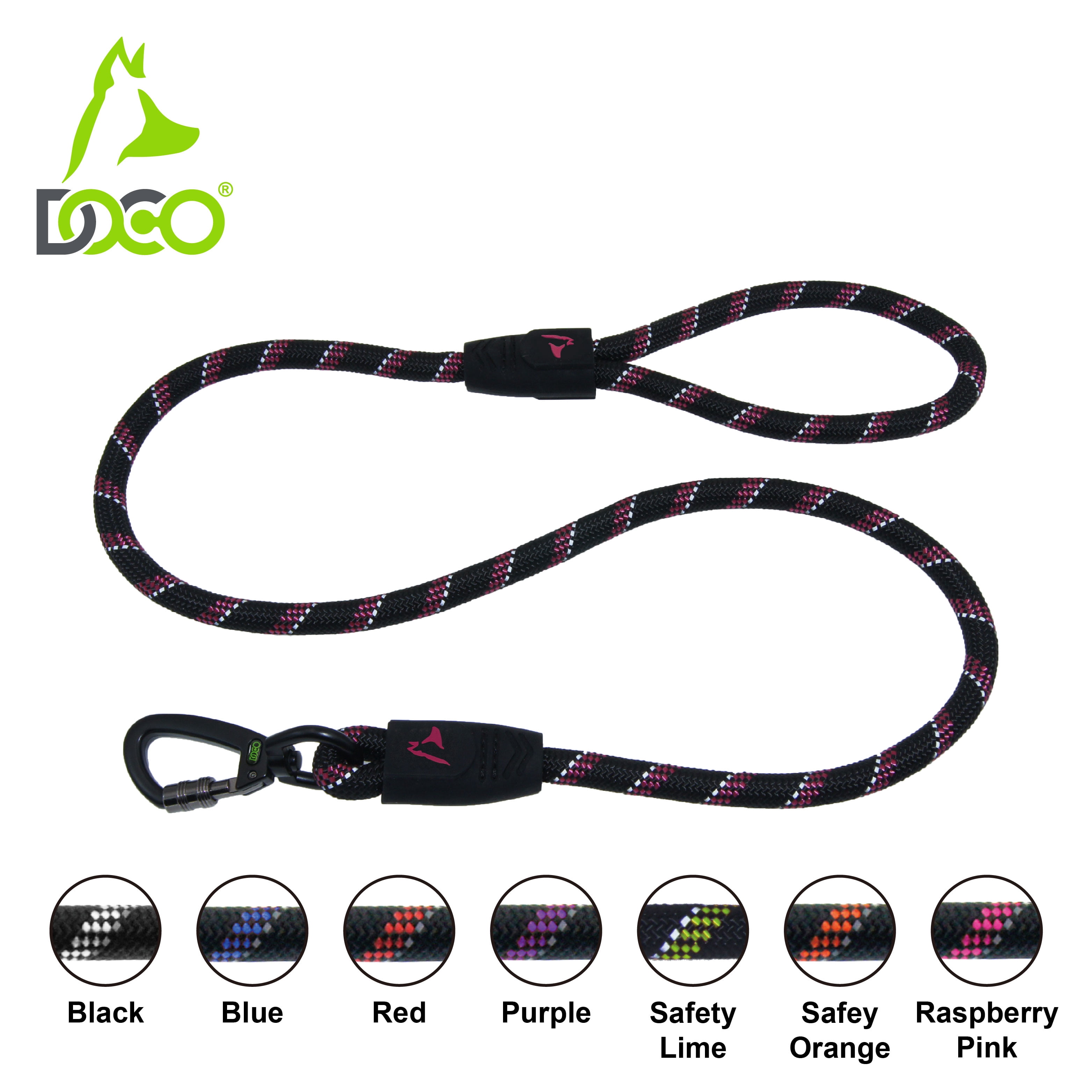 4ft/5ft Reflective Rope Dog Leash with Soft Rubber Handle - Perfect for Medium and Large Sized Dogs