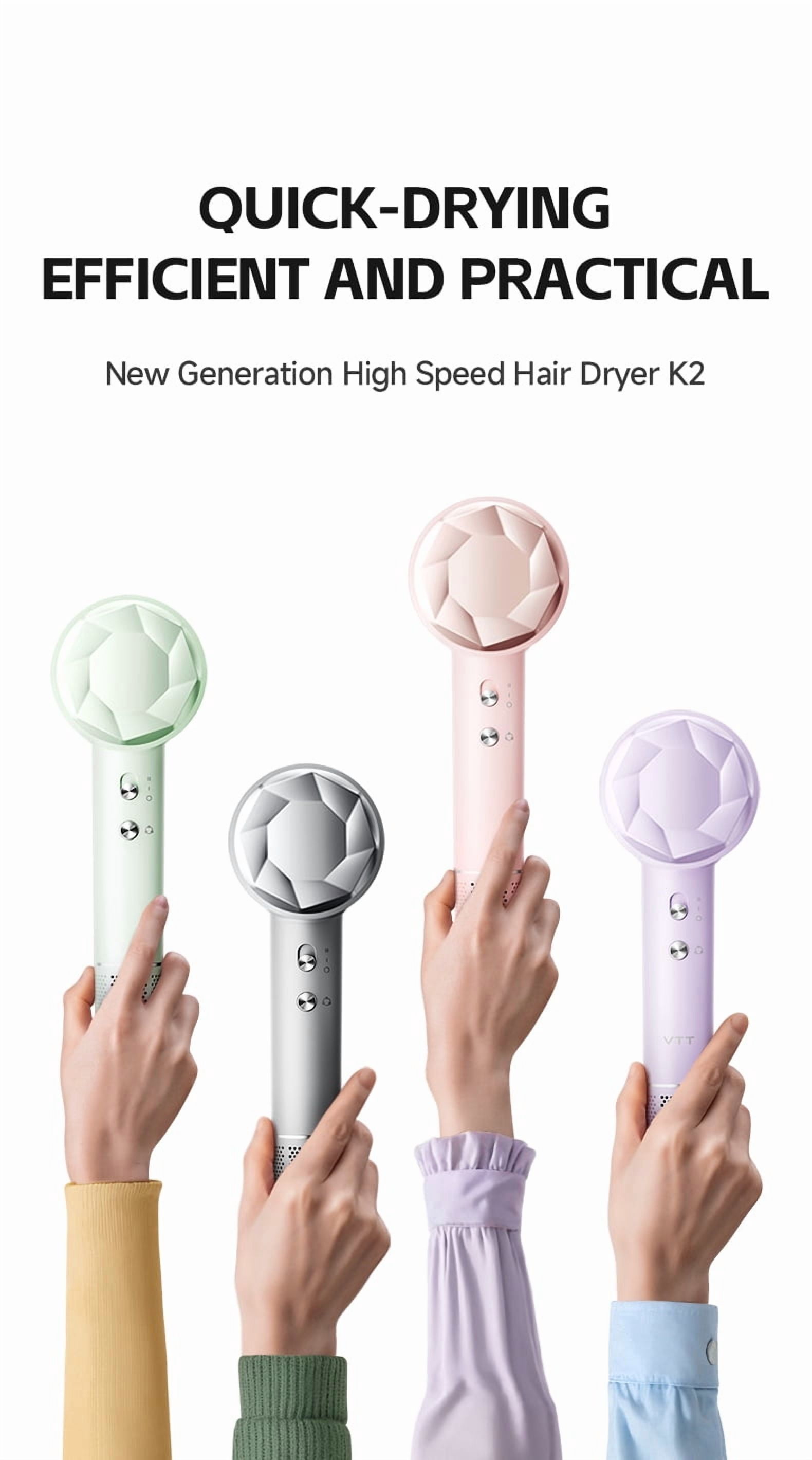 CNV  Hair Dryer for Women – Powerful Fast Drying, Lightweight, High-speed motors110000 RPM for Frizz-Free Shine, Low Noise, Intelligent Temperature Control, 4 Temp Settings, Compact & Ergonomic Desig