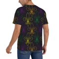thumbnail image 5 of Haiem Hip Hop Hipster Baseball Jersey Button Down Shirts Sports Uniforms Men Women Jersey(Mardi Gras Carnival,Large), 5 of 9