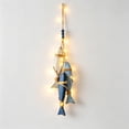 thumbnail image 3 of Wooden Fish Hanging Ornament, Coastal Beach Style Rope Decor for Home, Cafe, Restaurant, Bathroom, Ocean Theme Wall Art (LED), 3 of 8