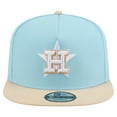 thumbnail image 2 of Men's New Era  Light Blue/Light Beige Houston Astros Color Pack A-Frame 9FIFTY Snapback Hat, 2 of 5