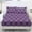Purple Damask Pattern, variant on Garronmavis Purple Damask Pattern Twin Size Bedding Set, 3 Piece Soft Breathable Fitted Sheet & 2 Pillow Shams, Wrinkle Resistant Vintage Bed Cover for Bedroom Guest