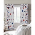 thumbnail image 4 of Independence Day Blackout Curtains for Bedroom Living Room Darkening Curtains 63 Inches Long 4th of July Blue Red Star Fireworks Window Curtain 2 Panels Set Window Treatment Grommet Drapes 52"x63", 4 of 9