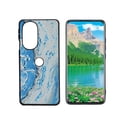 thumbnail image 1 of Compatible with Motorola Edge 30 Pro Phone Case, Blue-Marble-57 Case Silicone Protective for Teen Girl Boy Case for Motorola Edge 30 Pro, 1 of 1