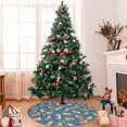 thumbnail image 7 of KLL 30" Christmas Tree Skirt Corgi with Flowers Xmas Tree Skirts Mat for New Year Xmas Holiday Party Indoor Outdoor Home Decoration, 7 of 7