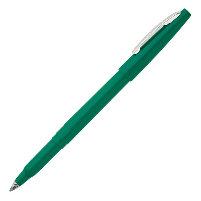 Bolígrafo Pentel R100D Rolling Writer, 0,8 mm, verde, 12 unidades