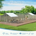thumbnail image 4 of Betisef Chicken Coop,Large Metal Chicken Run Pen,Walk in Chicken Coops for 6/10 Chickens,Hexagonal Chicken House with Waterproof & Anti-UV Cover for Backyard (9.2x9.2x8 ft), 4 of 7