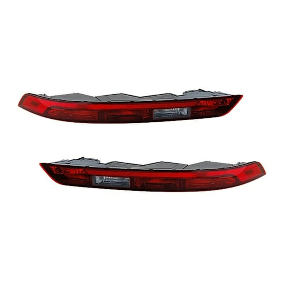 KarParts360 For Audi Q5/SQ5 2018 2019 2020 Back Up Light Driver And Passenger Side | Pair | CAPA | Red And Clear Lens | With Rear Fog Light Bulb | For AU2800123C, AU2801123C | 80A945069A, 80A945070A
