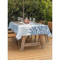 thumbnail image 3 of Outdoor Table Cloth with Umbrella Hole and Zipper, Coastal Blue Crab Waterproof Rectangle Tablecloth 54"x80", Coral Starfish Ocean Conch Nautical Washable Table Cover for Outside Party Patio Picnic, 3 of 8