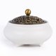 thumbnail image 1 of Cuenco de conos de quemador de incienso de cerámica con tapa de metal + rejilla para incienso de calabaza + algodón ignífugo. Uso para incienso en varilla/bobina/conos de salvia/incienso.(W, 1 of 5