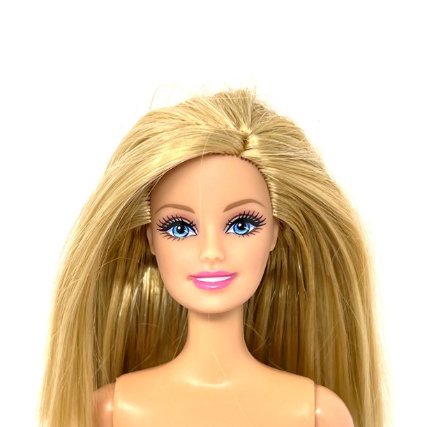 Nude Barbie Doll Blue Eyes Pink Lips Straight Hair 205 