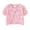 Pink, variant on Toddler Girls Short Sleeve Knit Cardigan, Heart Pattern Sweater Shrug