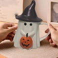 thumbnail image 3 of Ceramic ghost mug, Halloween Creative Spooky Cup with Cute Face, Cute Mug for Men, Women & Teens - Microwave & Dishwasher Safe (Without gold border), 3 of 6