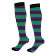 thumbnail image 2 of Sales Today Over Knee High Socks Under $2 GIJNRIUIUA Purple Knee-High Socks Fashion Breathable Striped Holiday Atmosphere Long Stockings Leg Warmers, 2 of 7
