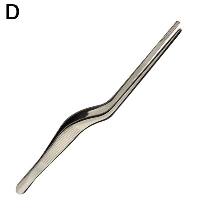 Kitchen Food Tongs Steel Mini Portable Tongs Picnic Elbow Clip Cooking