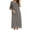 Grey, variant on Women's House Coat Maternity Robe Pocket Zipper Loose Sleepwear Zip Up Comfy Housecoat Zip Up Nursing Nightgown Summer Soft Leopard Medium
