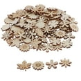 thumbnail image 3 of EHJRE 100Pcs Rustic Wooden Flowers Leaves Scrapbooking Embellishments Blank Wood Table, 3 of 8