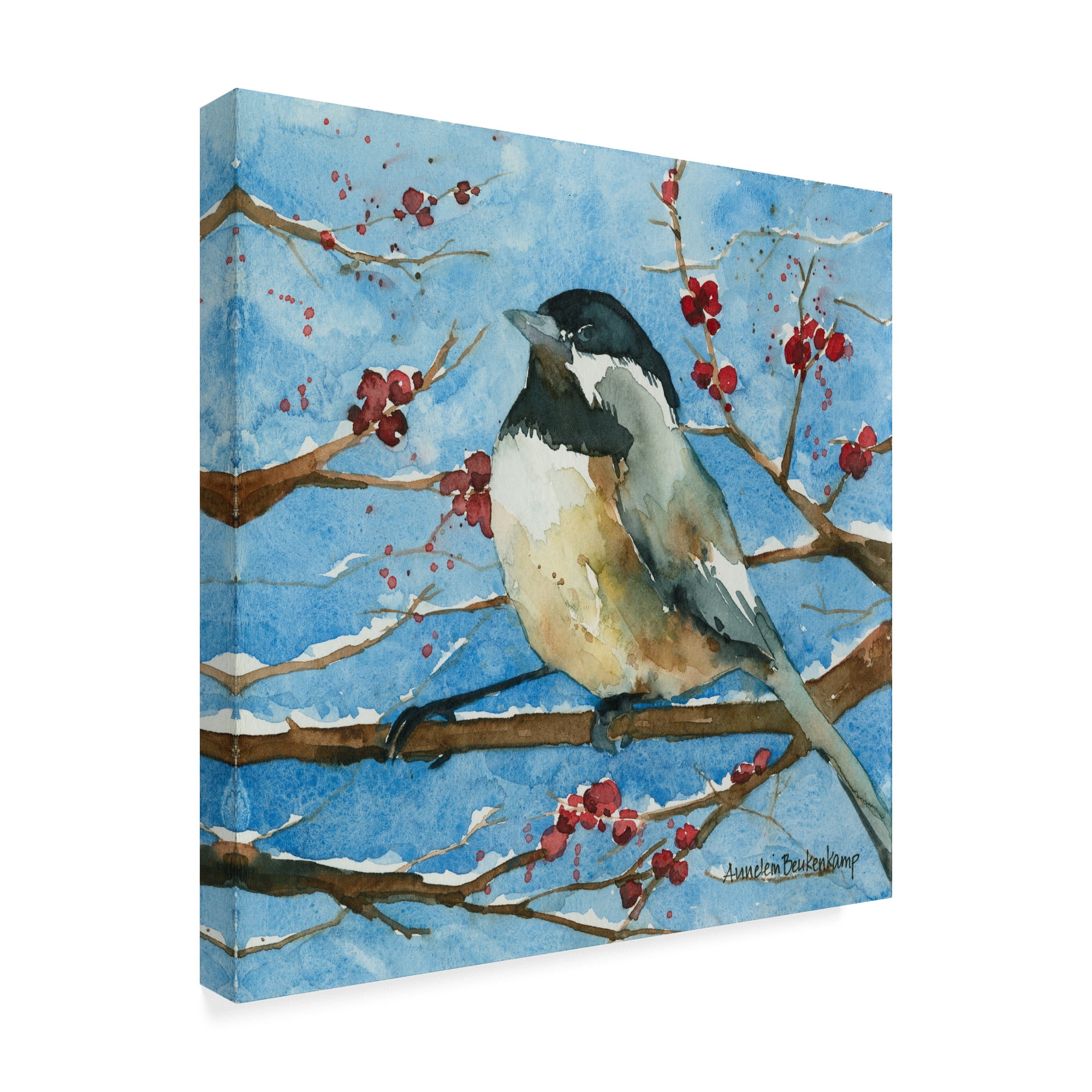 Trademark Fine Art 'Winter Acrobat' Canvas Art by Annelein Beukenkamp