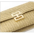 thumbnail image 4 of Straw Clutch Purses for Women Vintage Summer Straw Beach Bag Woven Purse Wicker Rattan Envelope Clutch for Wedding, 4 of 7