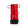 thumbnail image 2 of Unique Bargains Women's Round Toe Platform Lace Up Colorful Combat Ankle Boots Red (Size 6), 2 of 7