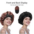 thumbnail image 3 of Women Satin Bonnet Silk Hair Reversible Bonnets Hair Wrap for Sleeping Cap with Tie Band, 3 of 3