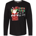 thumbnail image 3 of Inktastic Santa Claus is on His Way Christmas Long Sleeve T-Shirt, 3 of 5