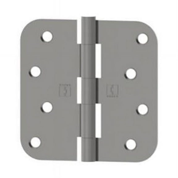 Hager Hinge RC1542432DEA58 4 x 4 in. 0.625 in. Radius Full Mortise Residential Plain Bearing Hinge, Satin Stainless Steel