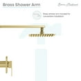 thumbnail image 4 of Concorde Single-Handle 1 Spray 8" Wall Mounted Fixed Shower Head in Brushed Gold (Valve Included), 4 of 7