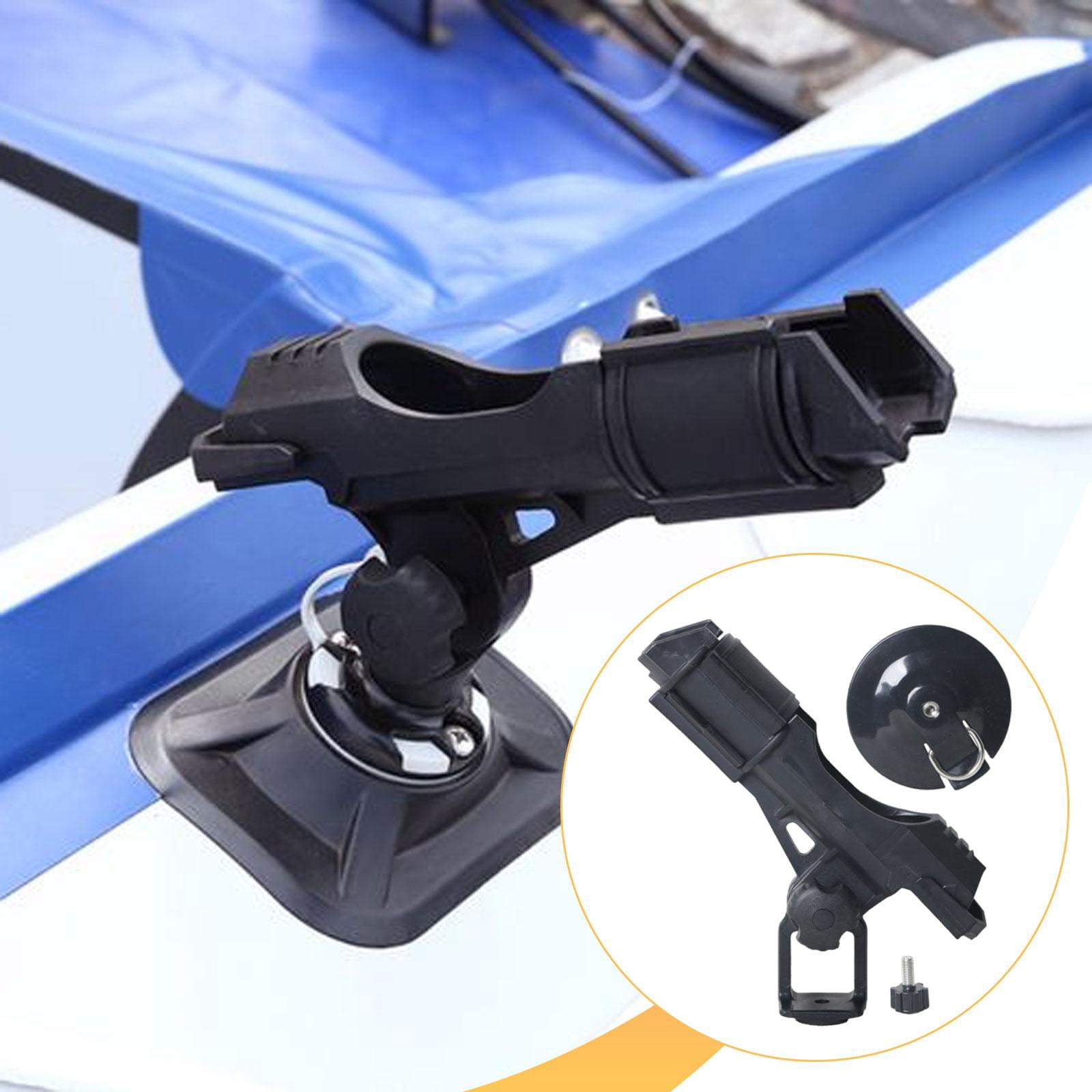 Miulika Fishing Rod Holder Adjustable Fishing Pole Holder Inflatable Boat Rod Mount Bracket Secure Accessories Lightweight Construction Suitable for Kayak Boa Black Base