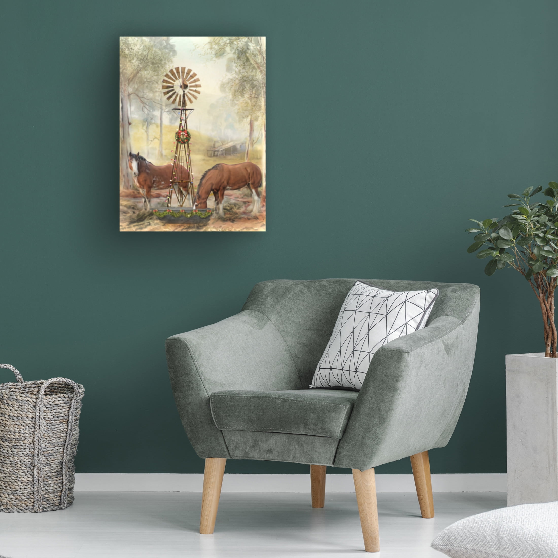 Canvas Wall Art - Trudi Simmonds 'The Christmas Star 2' Wall Art for Living Room, Bedroom, or Office Décor by Trademark Fine Art - 18 x 24 Inches