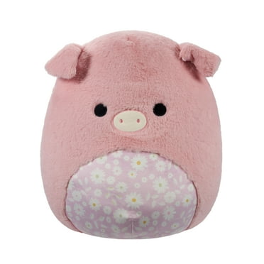 Squishmallows Fuzzamallow 12” Peter The Pink Pig With Floral Belly - Easter Plush Toy