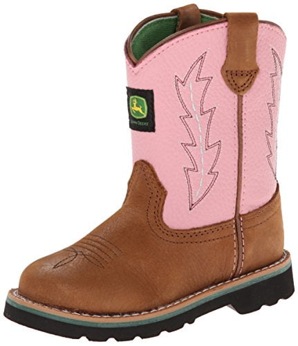 John Deere 1185 Western Boot Toddler Tan Pink 6.5 M US Toddler Walmart