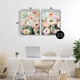 thumbnail image 3 of Stupell Industries Minty Garden Flowers 2 Piece Gray Framed Giclee Art Set, design by Annabelle Hall, 20 x 16, 3 of 8
