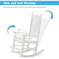 thumbnail image 5 of CL.HPAHKL Wooden Rocking Chair Outdoor Indoor Rocker Chair, Patio Chair with High Back and Armrest for Backyard Lawn Garden, White, 5 of 7