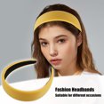 thumbnail image 2 of Unique Bargains Faux Leather Headband Hairband for Women 1.6 Inch Wide Yellow, 2 of 7