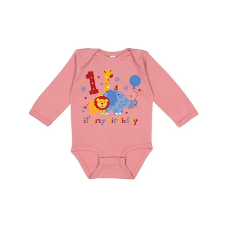 

Inktastic Safari 1st Birthday Gift Baby Boy or Baby Girl Long Sleeve Bodysuit
