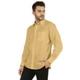 thumbnail image 4 of Bestman Solid Shirt For Mens Long Sleeves With Cuff Patch Pocket Shirt Cotton Office Wear, 4 of 7