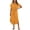 Orange, variant on Purcolt Oversized Shirt Dress for Women, Plus Size Casual Button Down 3/4 Rolled-Up Sleeve Collared Loose Fit Flowy Maxi Long Dress