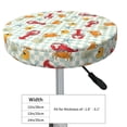 thumbnail image 4 of KLL Lobster Sea Shell Round Bar Chair Cushion Cover 12 inch ,Bar Stool Protector with Elastic, Soft Washable, 4 of 6