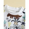 thumbnail image 4 of Wassery Infant Baby Boys Summer Clothes 3 12 18 24 Months Newborn Boys Outfits Colorful Dinosaur Print Crew Neck Short Sleeve T-Shirts and Elastic Waist Shorts 2Pcs Set, 4 of 9