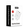 thumbnail image 2 of Cargador AC FDN Dual USB-C USB-A 2.4A Blanco (sin cable), 2 of 6