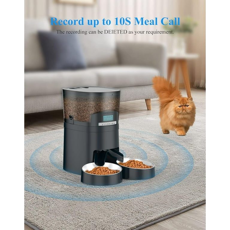 HoneyGuaridan 4.5L Automatic Cat Feeder Meal Control Timer Voice Recorder for Small Dogs Walmart