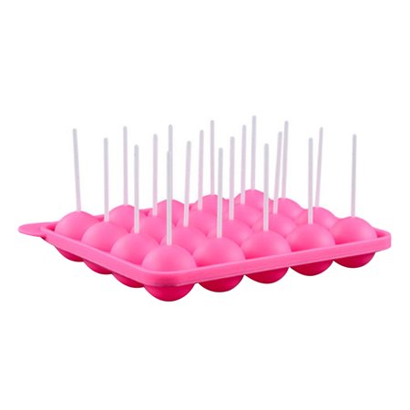 

Round Candy Making Reusable Lollipop DIY Tray Non Stick With 20pcs Sticks