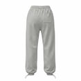thumbnail image 7 of Sweatpants for Women Trendy Elastic Waist Cinch Bottom Lightweight Joggers Baggy Fit Jogger Pants,Adjustable Ankle Drawstring,Straight Leg Loose Trackpants,Fall Winter Casual Trousers with Pockets, 7 of 7