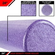 JFIT High Density Foam Roller, Solid Purple, 24-Inch