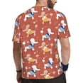 thumbnail image 2 of Wukai Cute Poodle Dog Print Men's Short-Sleeved Mesh T-Shirt,Quick-Dry Short Sleeve Workout T-Shirt-, 2 of 8