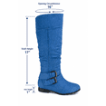 thumbnail image 2 of Women's Zipper Knee High Riding Boots Casual Flat Low Heel Winter Boots Shoes (Denim Blue, 6.5), 2 of 7