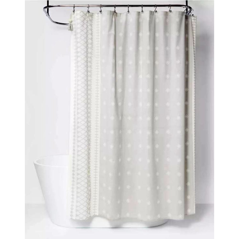 Opalhouse Printed Gray White Pattern Shower Curtain