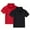 Black|Red, variant on 2 Pack Comfy Shirts for Boys Girls Short Sleeve Collared School Uniform Tops Kids Solid Color Cotton Tshirts (5 Years, Gray)